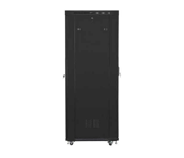 LANBERG Szafa instalacyjna rack stojąca 19 42U 800x1000 czarna, drzwi szklane LCD (Flat pack) FF01-8042-12BL - 1259209 - zdjęcie